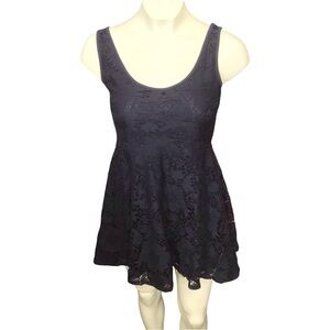 Aeropostale Navy Blue Lace Babydoll Dress